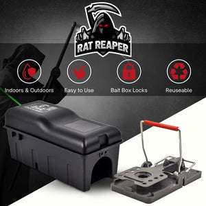 Rat Reaper Death Box - Instant Kill Rat Trap | Humane Rat Traps for Indoors Home, Loft, Kitchen