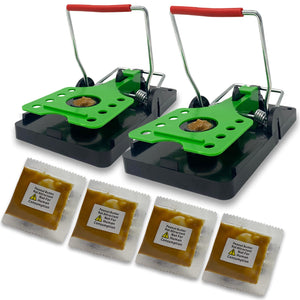 Rat Reaper XL Rat Traps 2 Pack - Pre-Baited Heavy Duty Instant Kill - Ready to Use and Reusable