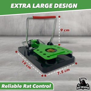 Rat Reaper XL Rat Traps 2 Pack - Pre-Baited Heavy Duty Instant Kill - Ready to Use and Reusable