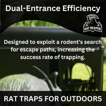 Load image into Gallery viewer, Rat Reaper Tunnel of Doom - Dual-Entrance Outdoor Rat Trap | Efficient Snap Trap for Safe, Humane Rodent Control | Durable &amp; Reusable - 1 Pack