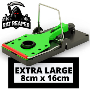 Rat Reaper XXL - Rat Trap For Extra Large Oversized Rats - Professional Heavy Duty Instant Kill Rodent Snap Trap - Extra Wide 8CM Snap - Use Indoors & Outdoors - Easy to Bait & Set - 1 Pack
