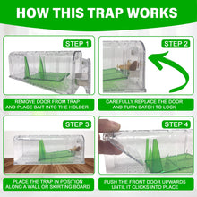 Load image into Gallery viewer, Humane Mouse Trap, Reusable Mouse Traps for Indoors and Outdoors | Easy to Use Child &amp; Pet Safe Mice Traps That Work - Our Best Mouse Traps For UK Homes with Children and Pets (2 Pack)